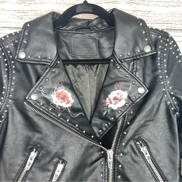 Blank NYC Faux Leather Rose Studded Jacket - Picture 4 of 14